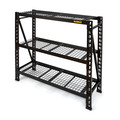 Dewalt 4-Foot Tall, Black Frame 3 Shelf Steel Wire Deck Industrial Storage Rack 41659